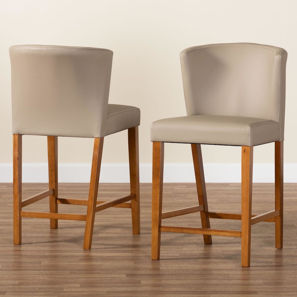 Leather Pub Stool (Set of 2)