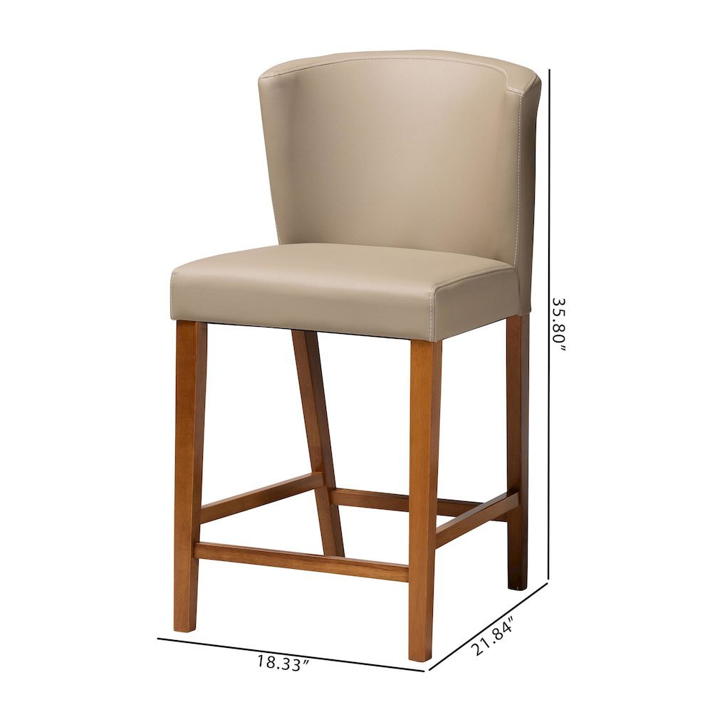 Leather Pub Stool (Set of 2)