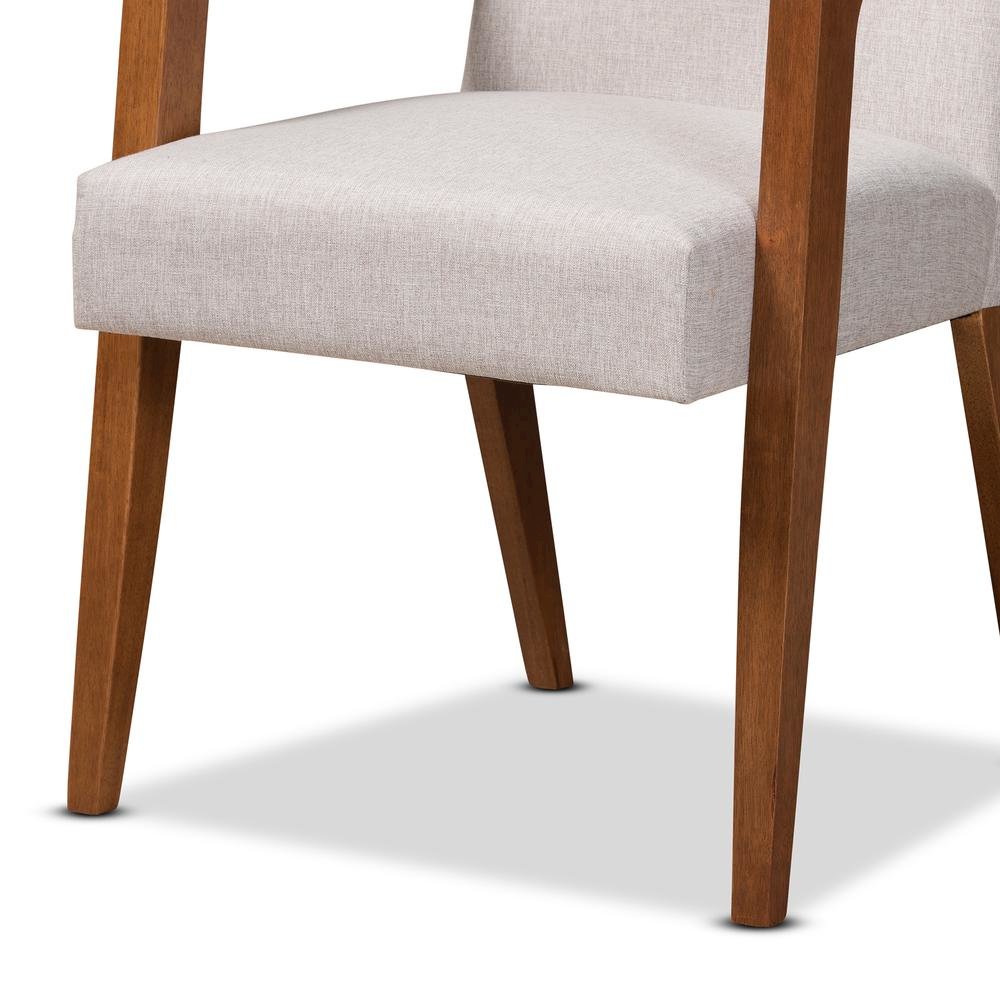 Walnut Brown Finished Wood 7-Piece Dining Set