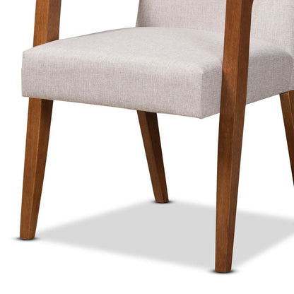 Walnut Brown Finished Wood 7-Piece Dining Set