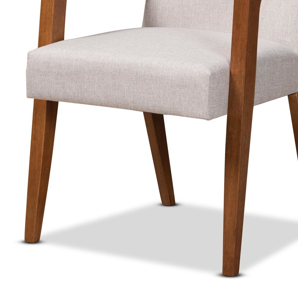Walnut Brown Finished Wood 5-Piece Dining Set