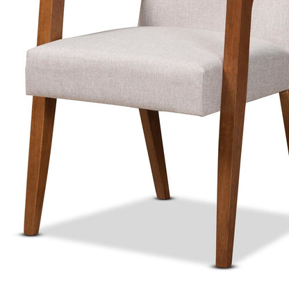 Walnut Brown Finished Wood 5-Piece Dining Set