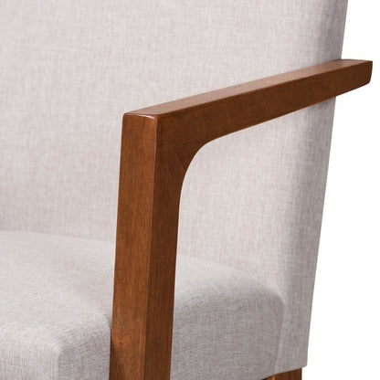 Walnut Brown Finished Wood 5-Piece Dining Set