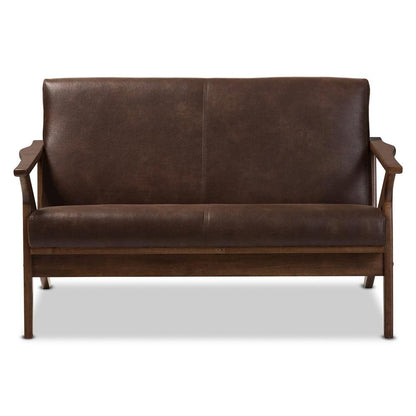Leather 2-Seater Loveseat