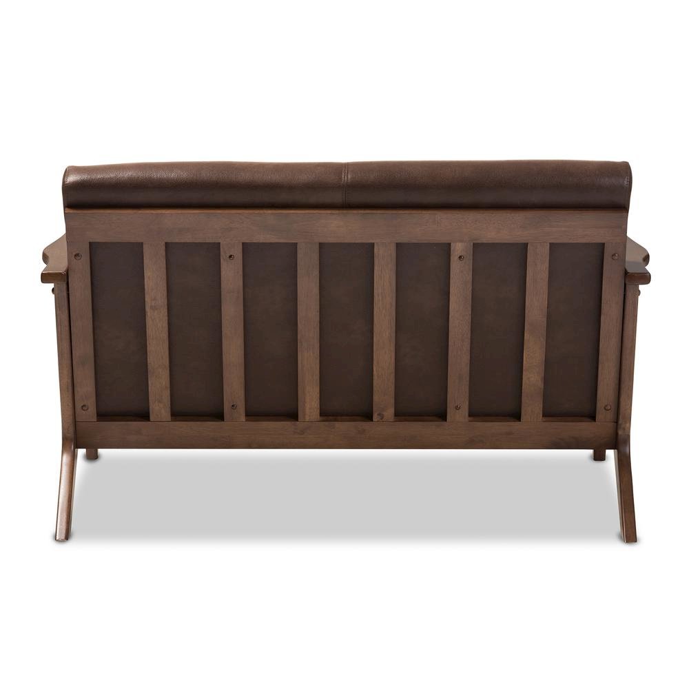 Leather 2-Seater Loveseat