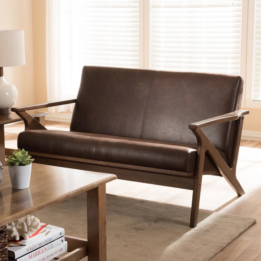 Leather 2-Seater Loveseat