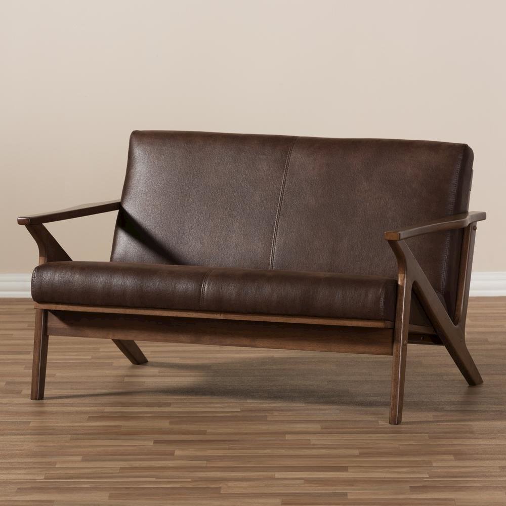 Leather 2-Seater Loveseat