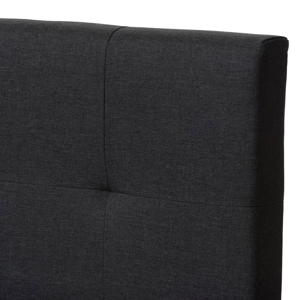 Brookfield Modern and Contemporary Charcoal Grey Fabric Twin Size Bed