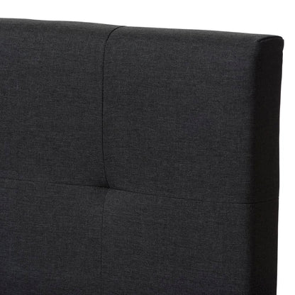Brookfield Modern and Contemporary Charcoal Grey Fabric Twin Size Bed