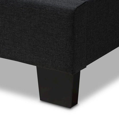 Brookfield Modern and Contemporary Charcoal Grey Fabric Twin Size Bed