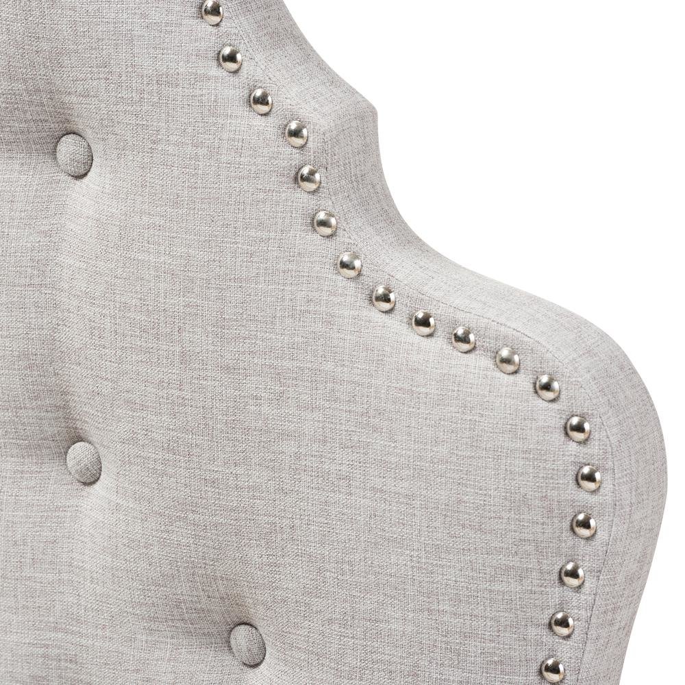 Hilda Modern and Contemporary Greyish Beige Fabric Twin Size Headboard