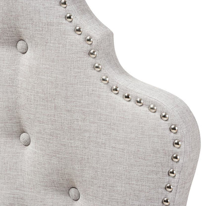 Hilda Modern and Contemporary Greyish Beige Fabric Twin Size Headboard