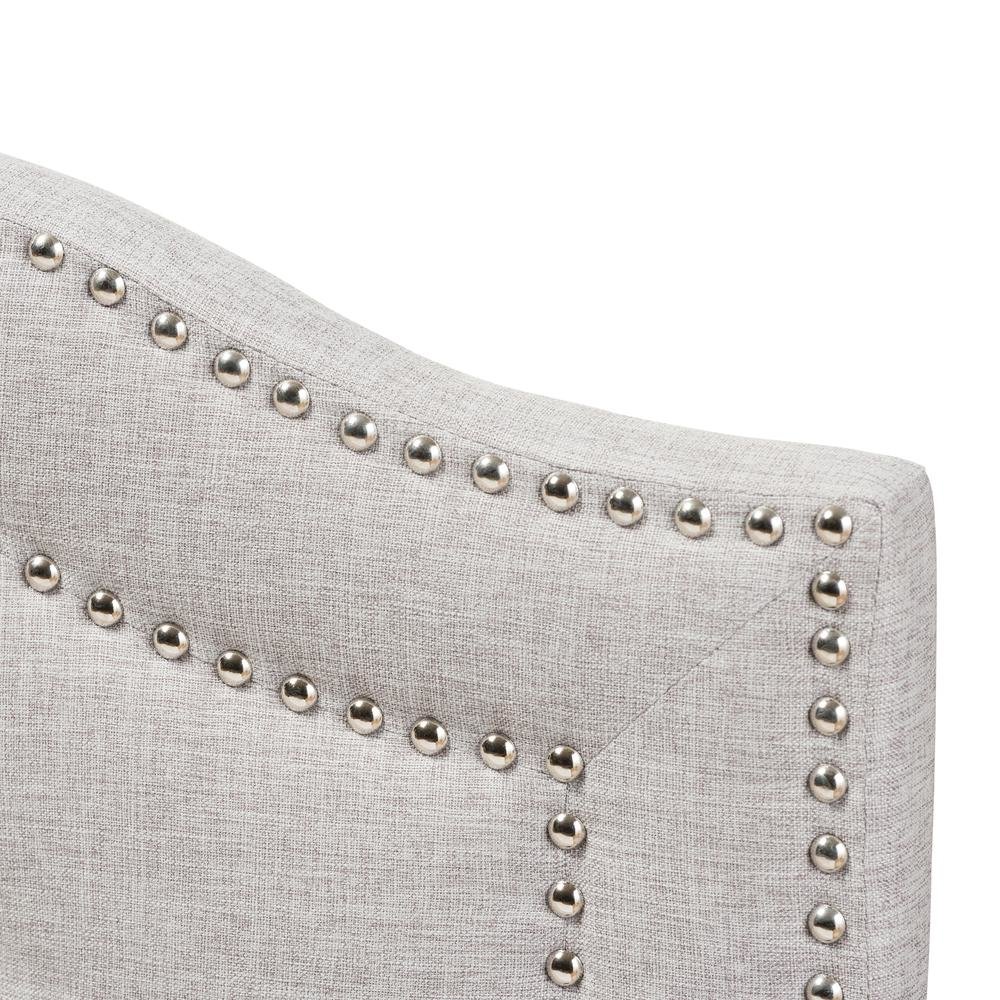 Edith Modern and Contemporary Greyish Beige Fabric Full Size Headboard