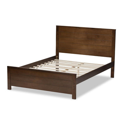 Catalina Modern Classic Mission Style Brown-Finished Wood Full Platform Bed