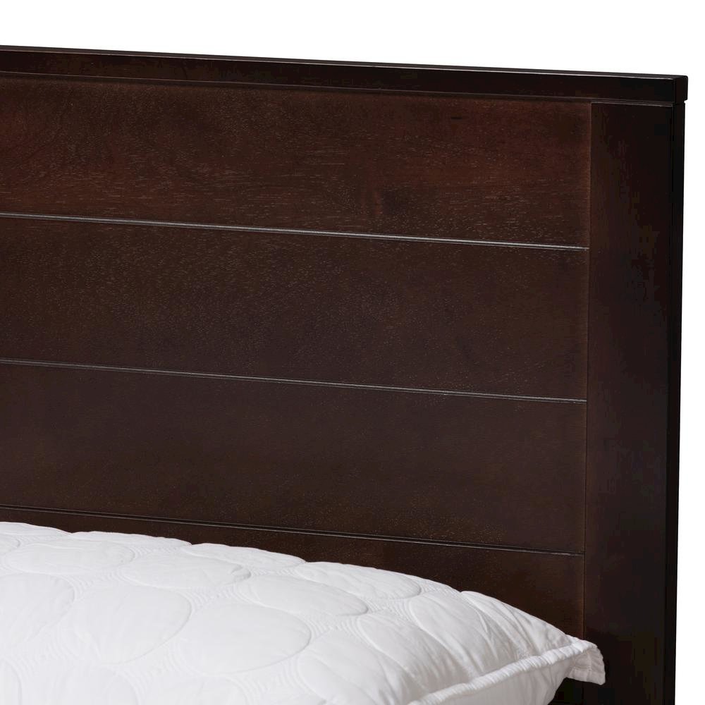 Catalina Modern Classic Mission Style Dark Brown-Finished Wood Full Platform Bed