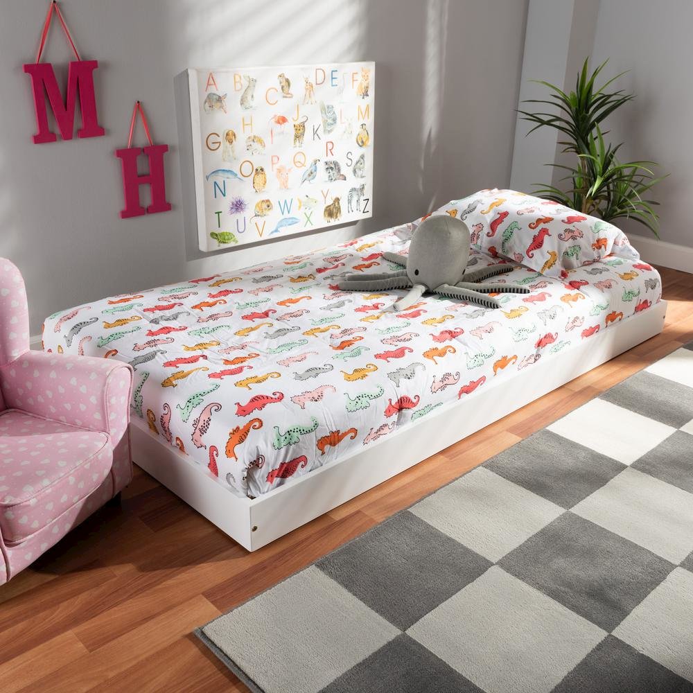 Baxton Studio Payton Modern and Contemporary White-Finished Twin Trundle