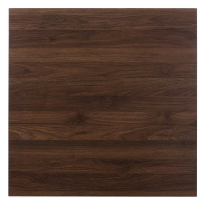 Baxton Studio Lovy Modern and Contemporary Walnut-Finished 5-Piece Dining Set