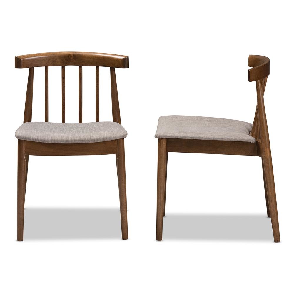 Wyatt Mid-Century Modern Walnut Wood Dining Chair (Set of 2)