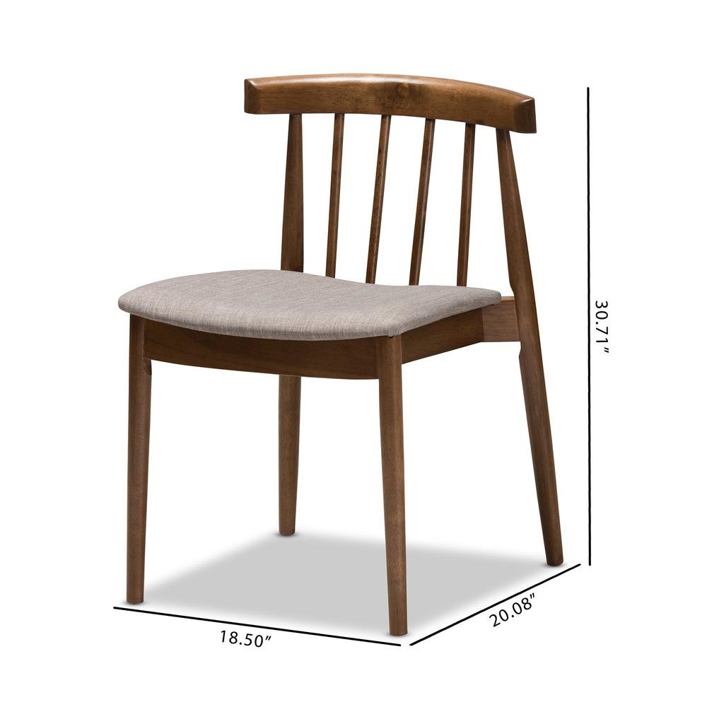 Wyatt Mid-Century Modern Walnut Wood Dining Chair (Set of 2)