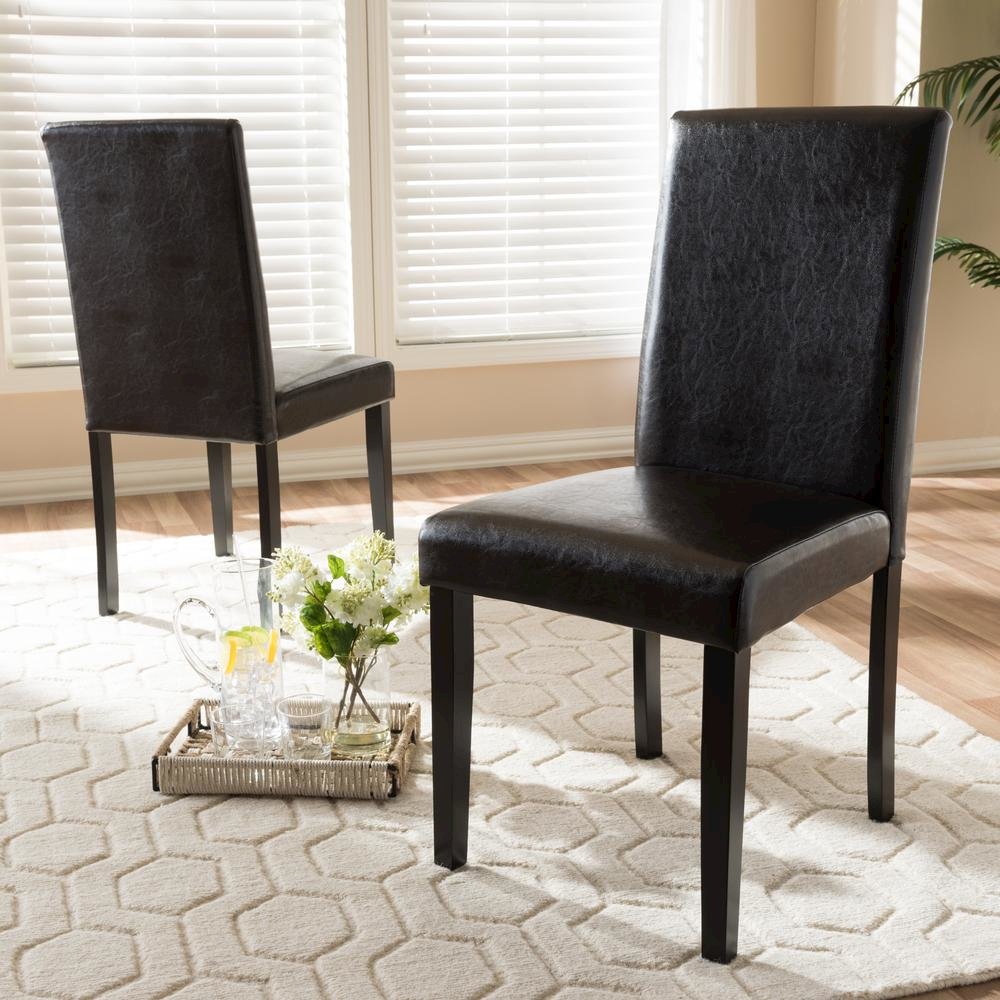 Leather Upholstered Dining Chair (Set of 2)