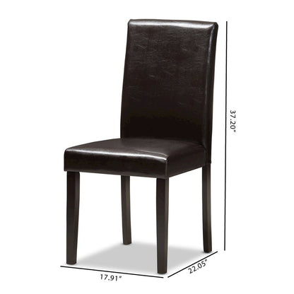 Leather Upholstered Dining Chair (Set of 2)