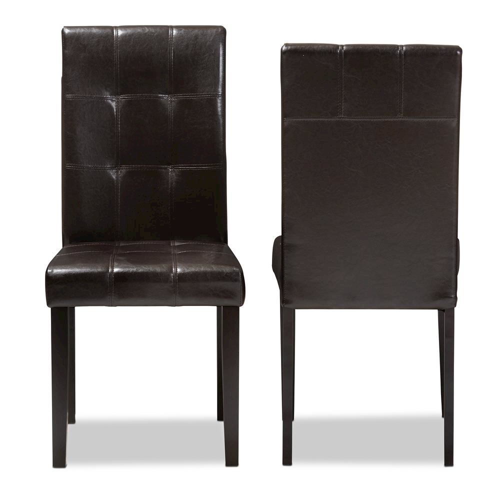 Leather Upholstered Dining Chair (Set of 2)