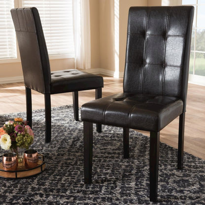 Leather Upholstered Dining Chair (Set of 2)