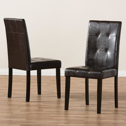 Leather Upholstered Dining Chair (Set of 2)