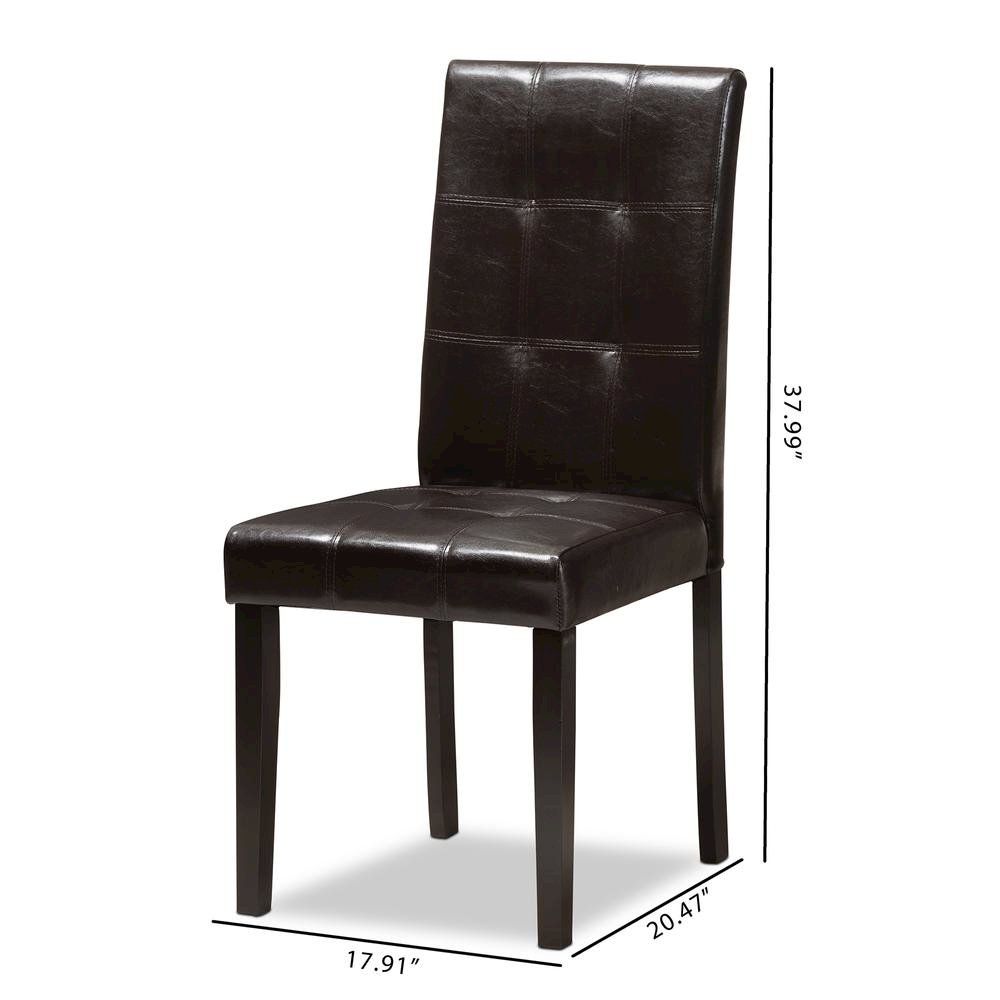 Leather Upholstered Dining Chair (Set of 2)