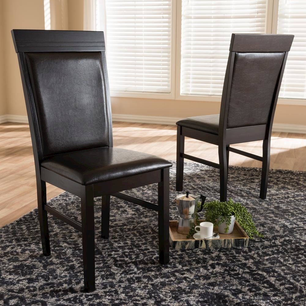 Leather Upholstered Dining Chair (Set of 2)