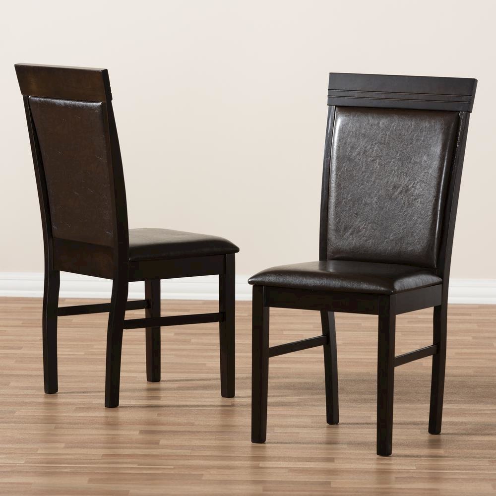 Leather Upholstered Dining Chair (Set of 2)