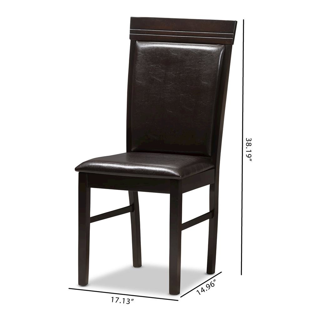 Leather Upholstered Dining Chair (Set of 2)