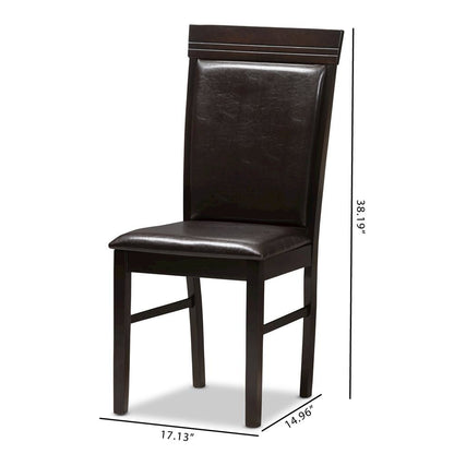Leather Upholstered Dining Chair (Set of 2)