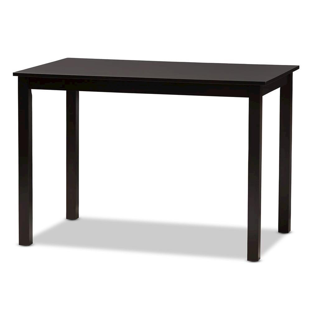 Dark Brown Faux Leather Upholstered 5-Piece Dining Set