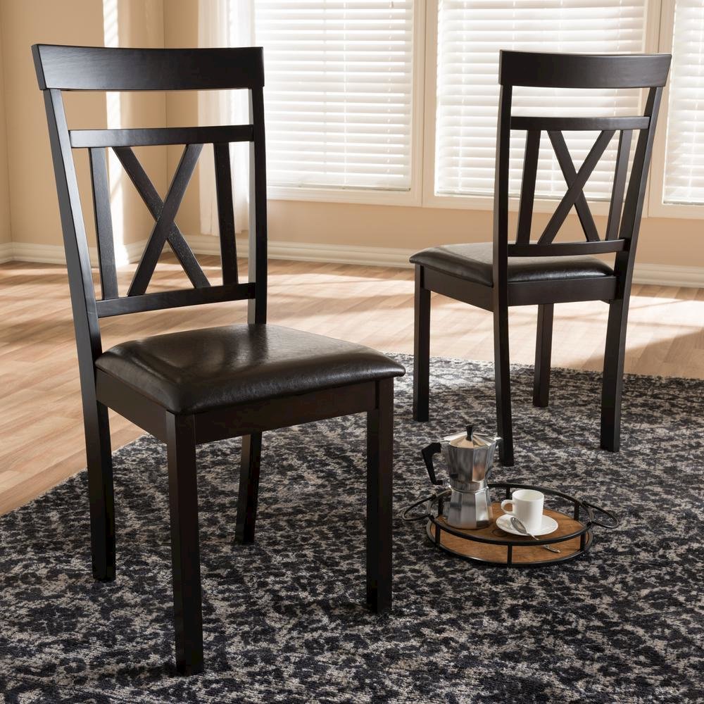 Leather Upholstered Dining Chair (Set of 2)