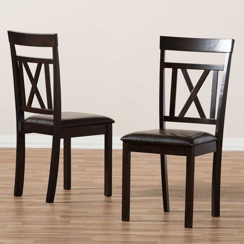 Leather Upholstered Dining Chair (Set of 2)