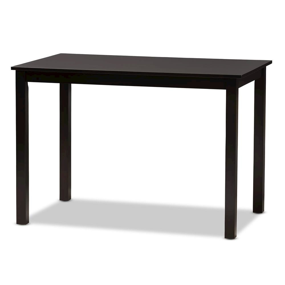 Dark Brown Faux Leather Upholstered 5-Piece Dining Set
