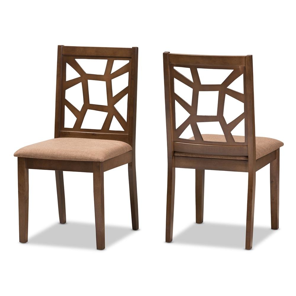 Walnut Brown Finished Dining Chair (Set of 2)