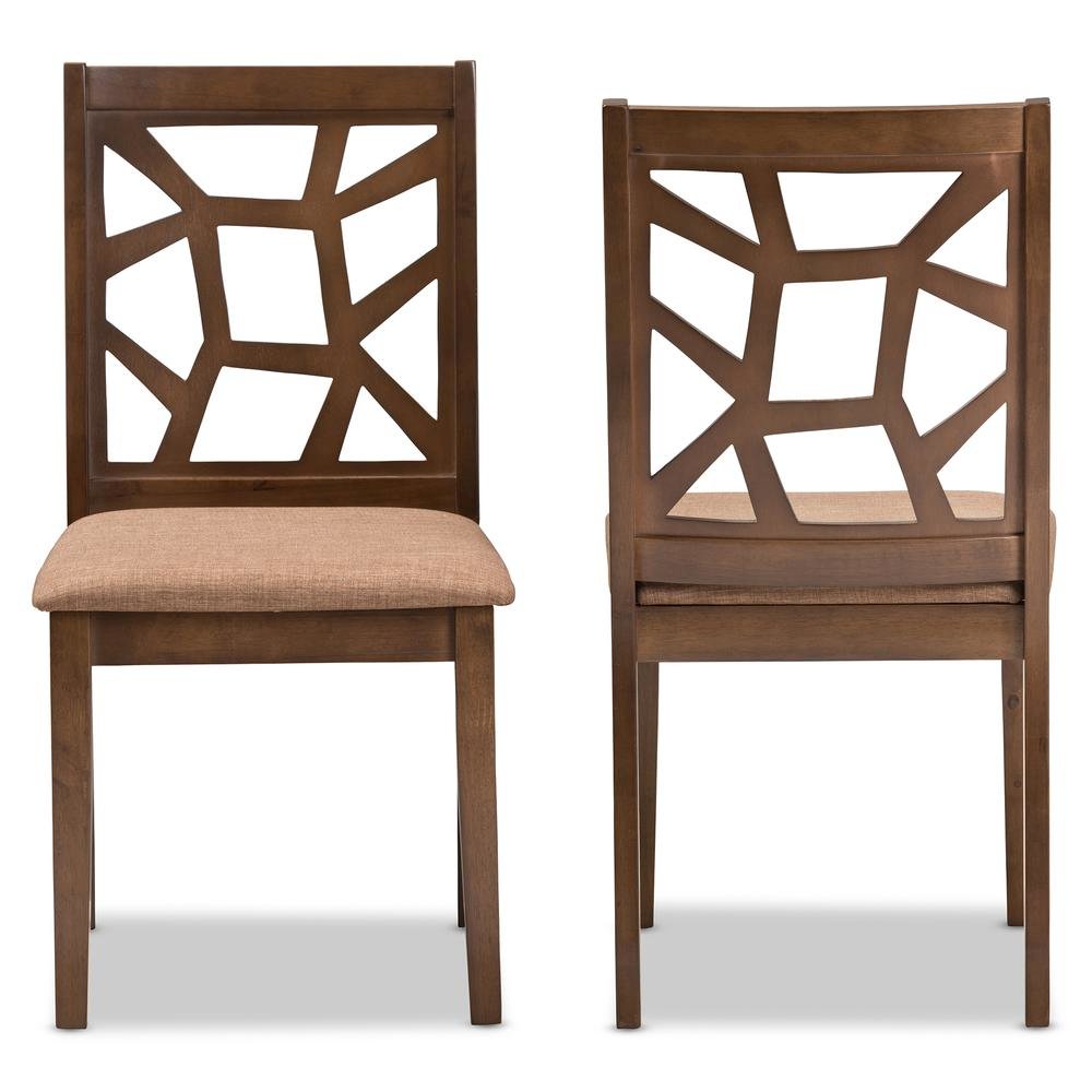 Walnut Brown Finished Dining Chair (Set of 2)