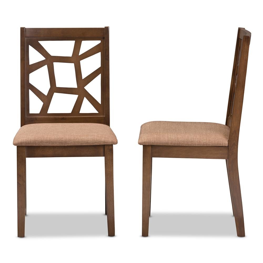 Walnut Brown Finished Dining Chair (Set of 2)