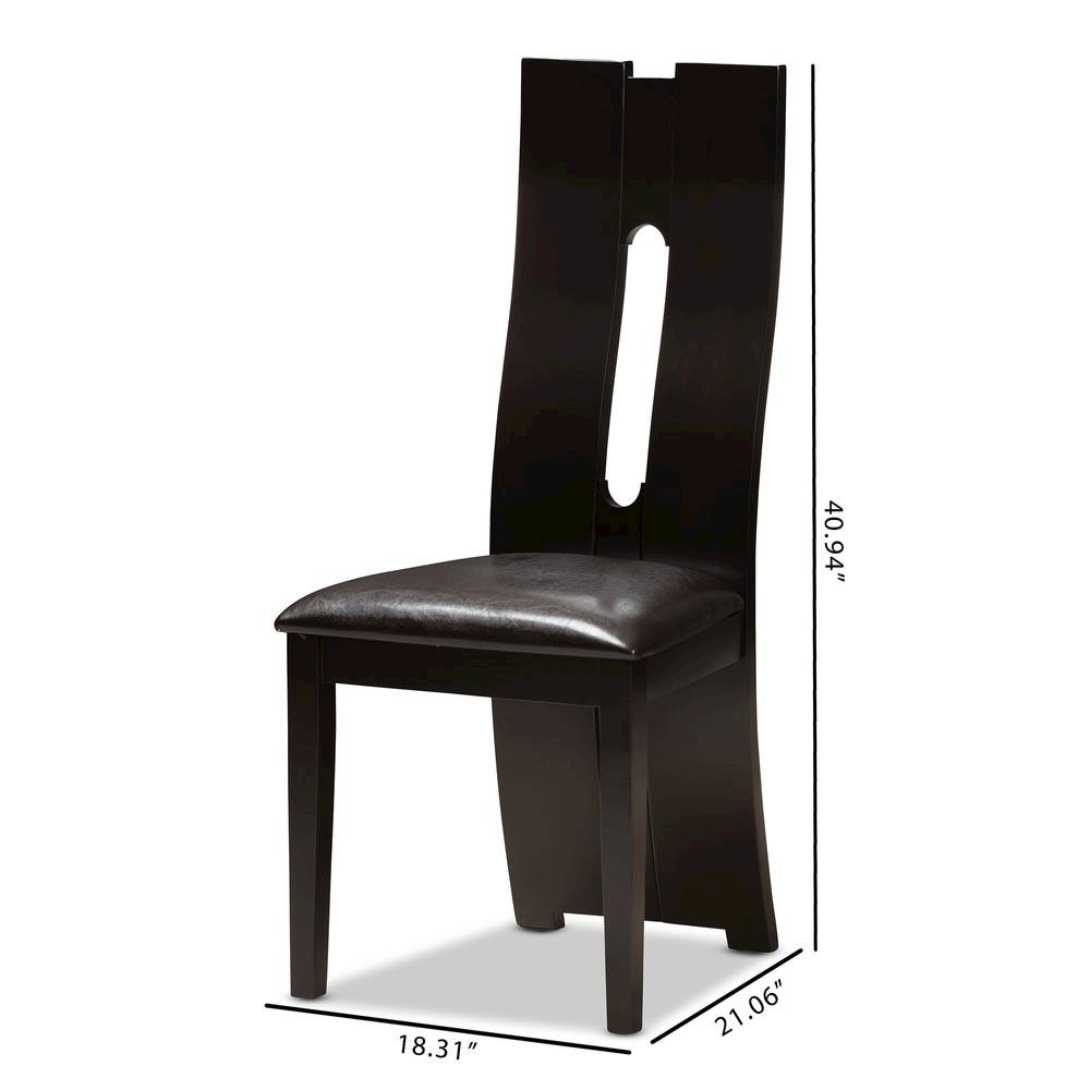 Leather Upholstered Dining Chair (Set of 2)