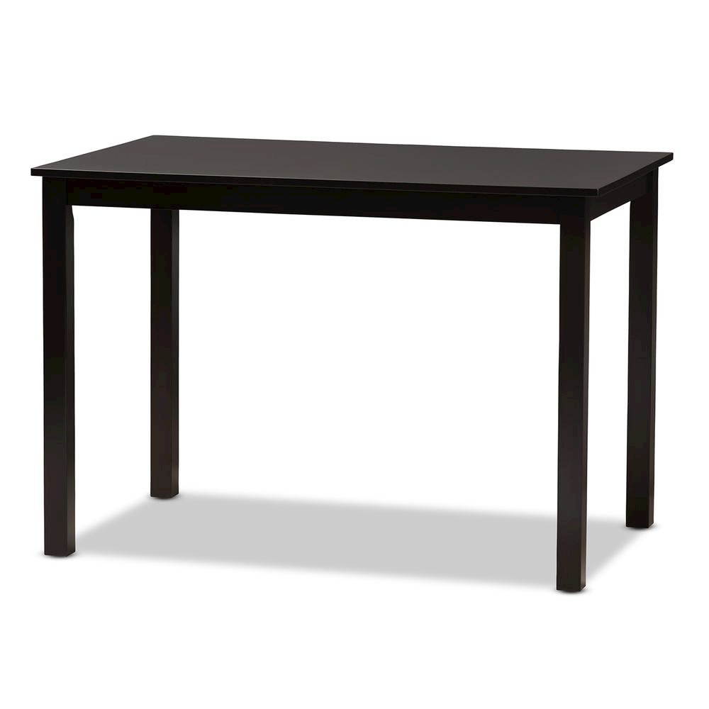 Dark Brown Faux Leather Upholstered 5-Piece Dining Set