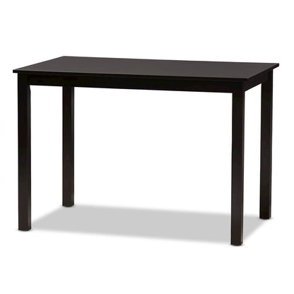 Dark Brown Faux Leather Upholstered 5-Piece Dining Set