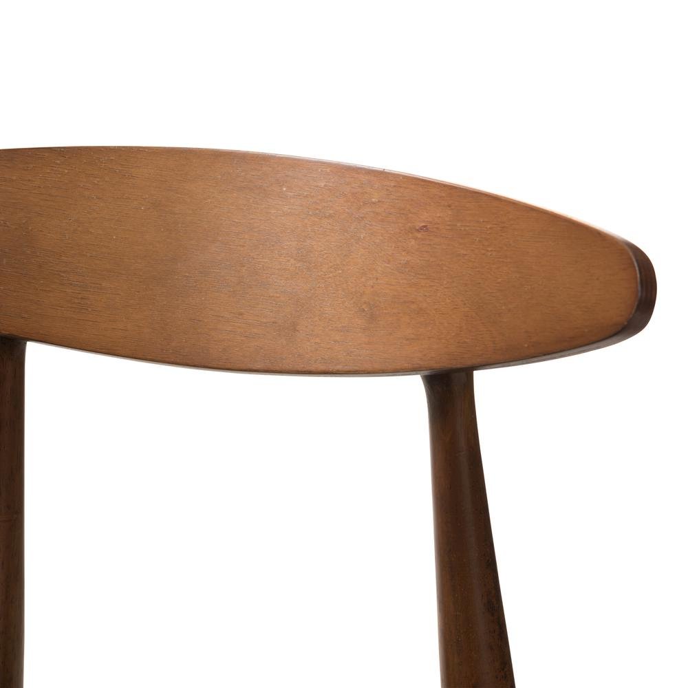 Leather Upholstered Walnut Finished Counter Stool (Set of 2)