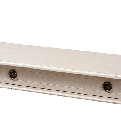 Ariella Country Cottage Farmhouse Whitewashed 1-Drawer Console Table