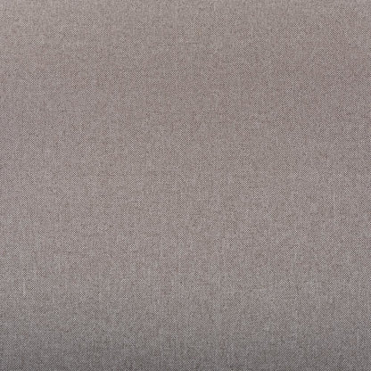 Grey Fabric Upholstered Walnut Brown Finished Wood Ottoman