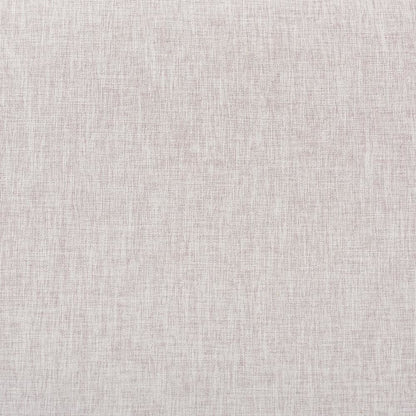 Greyish Beige Fabric Upholstered Walnut Brown Finished Wood Ottoman