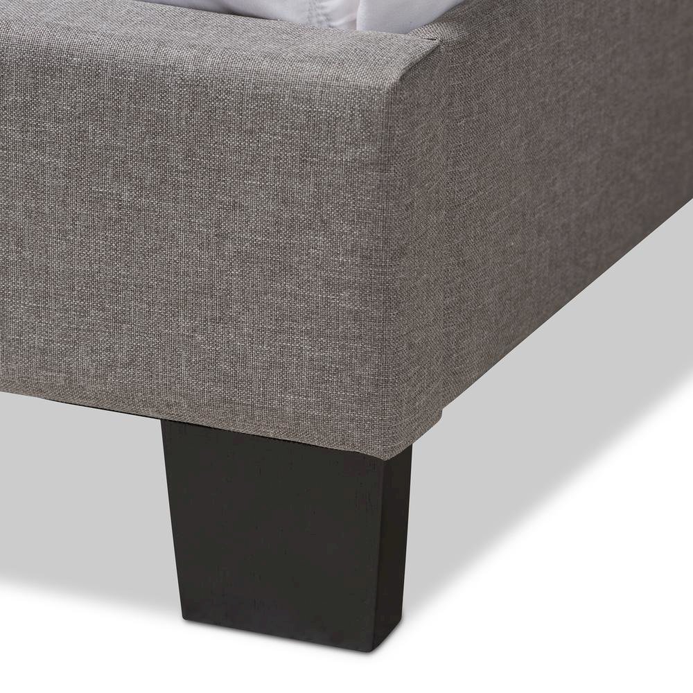 Odette Modern and Contemporary Light Grey Fabric Upholstered Full Size Bed