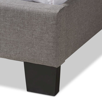 Odette Modern and Contemporary Light Grey Fabric Upholstered Full Size Bed