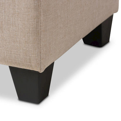Michaela Modern and Contemporary Beige Fabric Upholstered Storage Ottoman